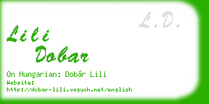 lili dobar business card