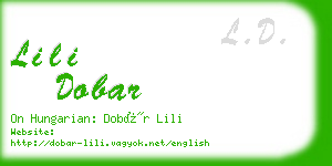 lili dobar business card